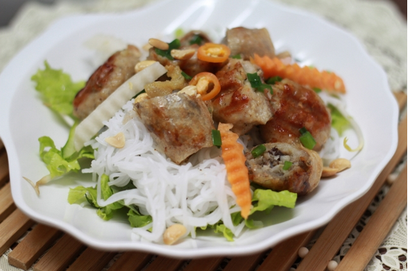 ẩm thực Quy Nhơn - Bún Nem Nướng